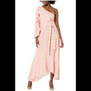 C Wonder by Christian Siriano One-Shoulder Dress Peach Polka - Regular